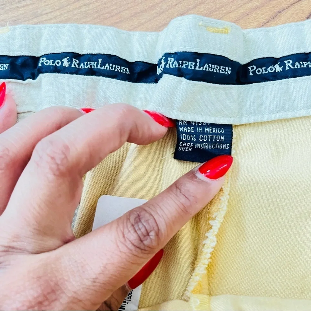 Polo Ralph Lauren Men’s butter yellow chino Shorts old money Summer